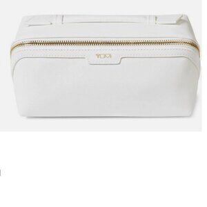 TUMI Luxe Gold-White Travel Pouch (NWT)